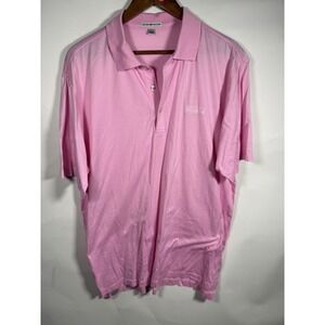 Peter Millar Mens Pink Sea Island Cotton Short Sleeve Polo Shirt Large